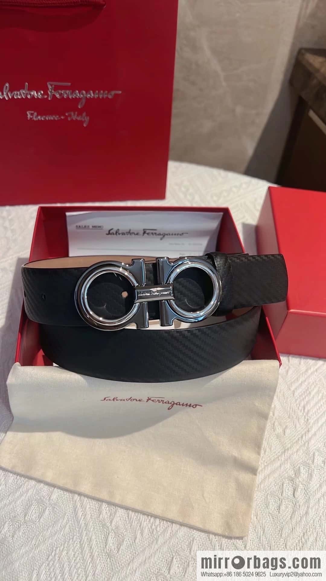 Ferragamo Ferragamo Men's Leather Belt 3.5cm