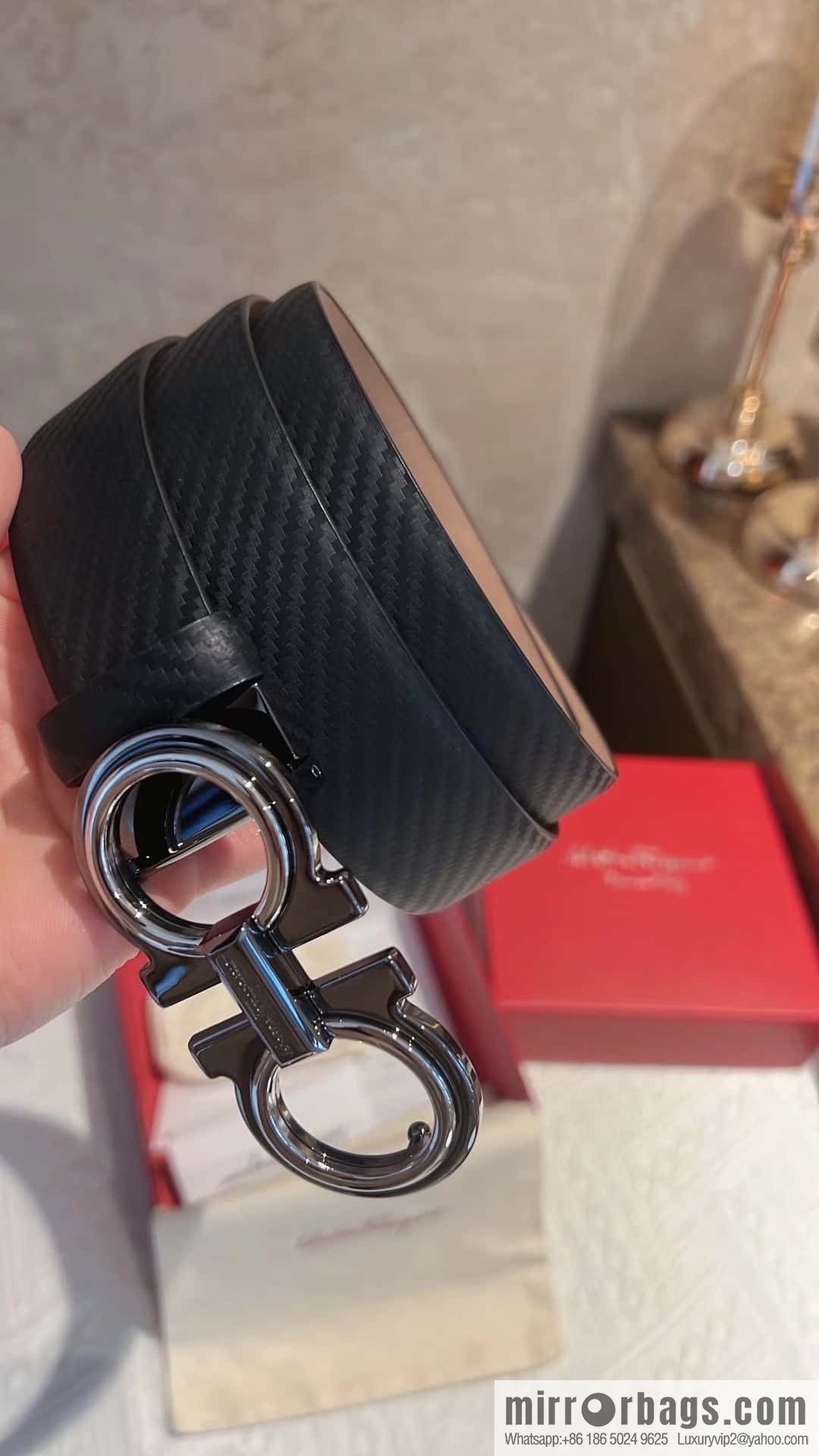 Ferragamo Ferragamo Men's Leather Belt 3.5cm