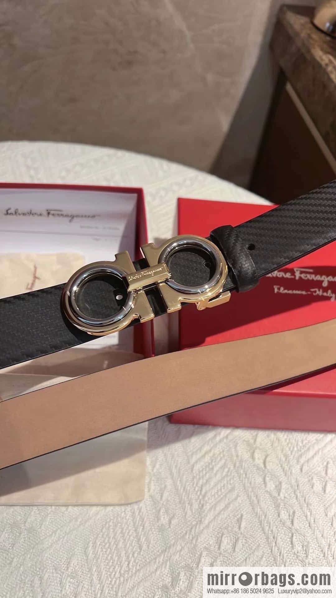 Ferragamo Ferragamo Men's Leather Belt 3.5cm