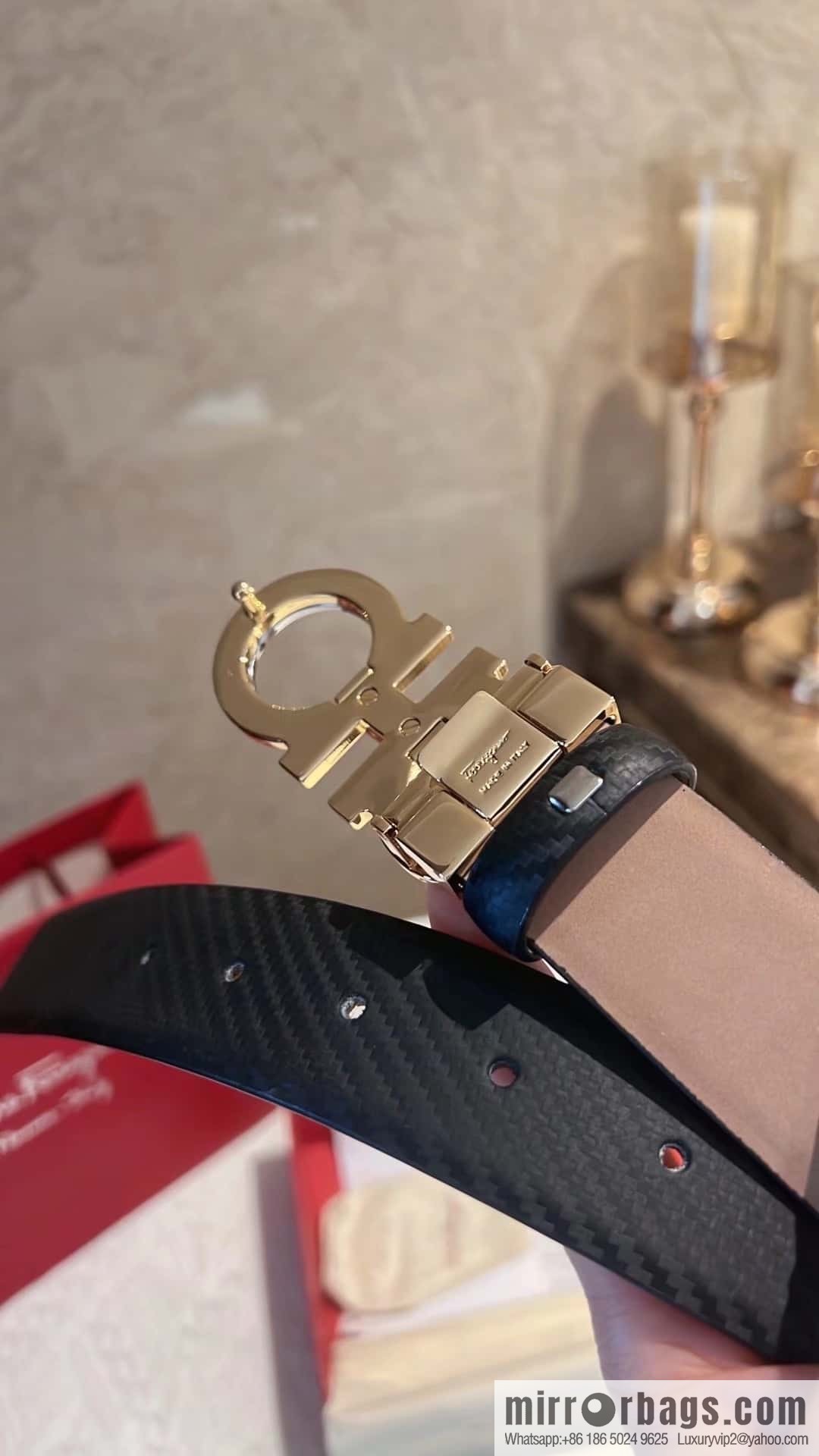 Ferragamo Ferragamo Men's Leather Belt 3.5cm