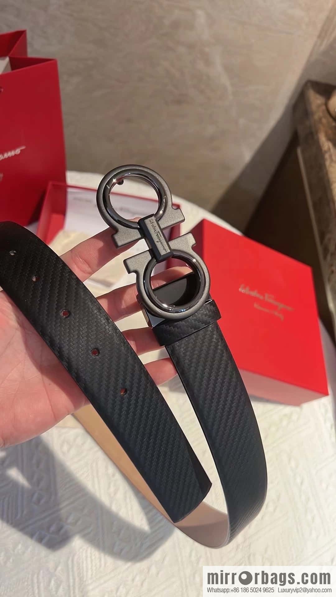 Ferragamo Ferragamo Men's Leather Belt 3.5cm