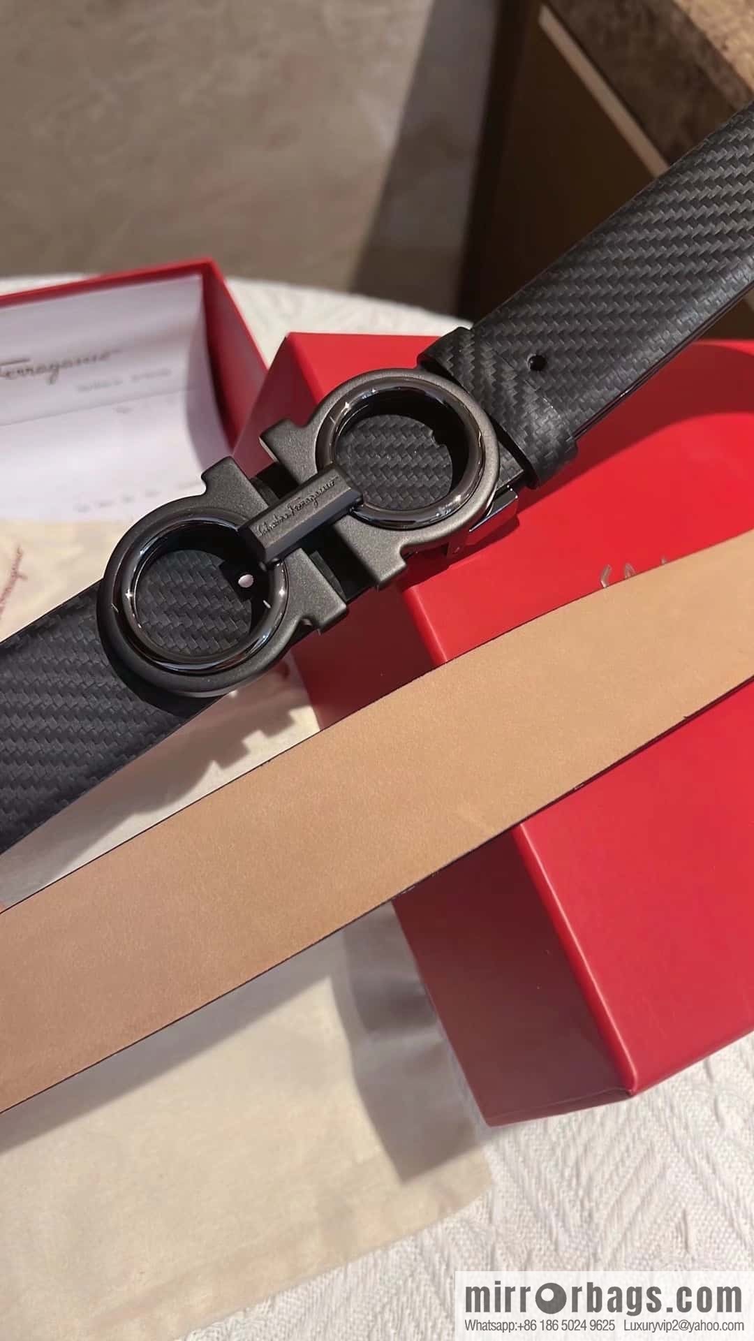 Ferragamo Ferragamo Men's Leather Belt 3.5cm