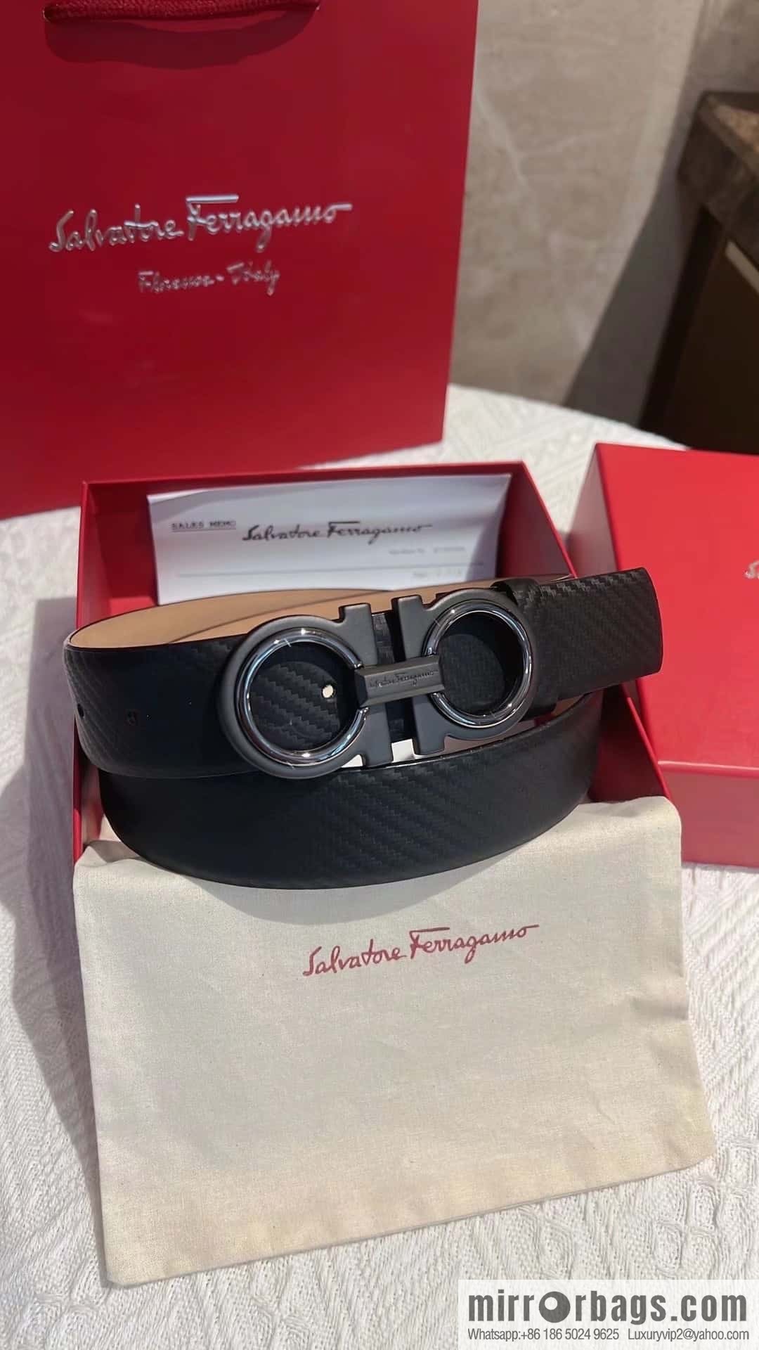 Ferragamo Ferragamo Men's Leather Belt 3.5cm