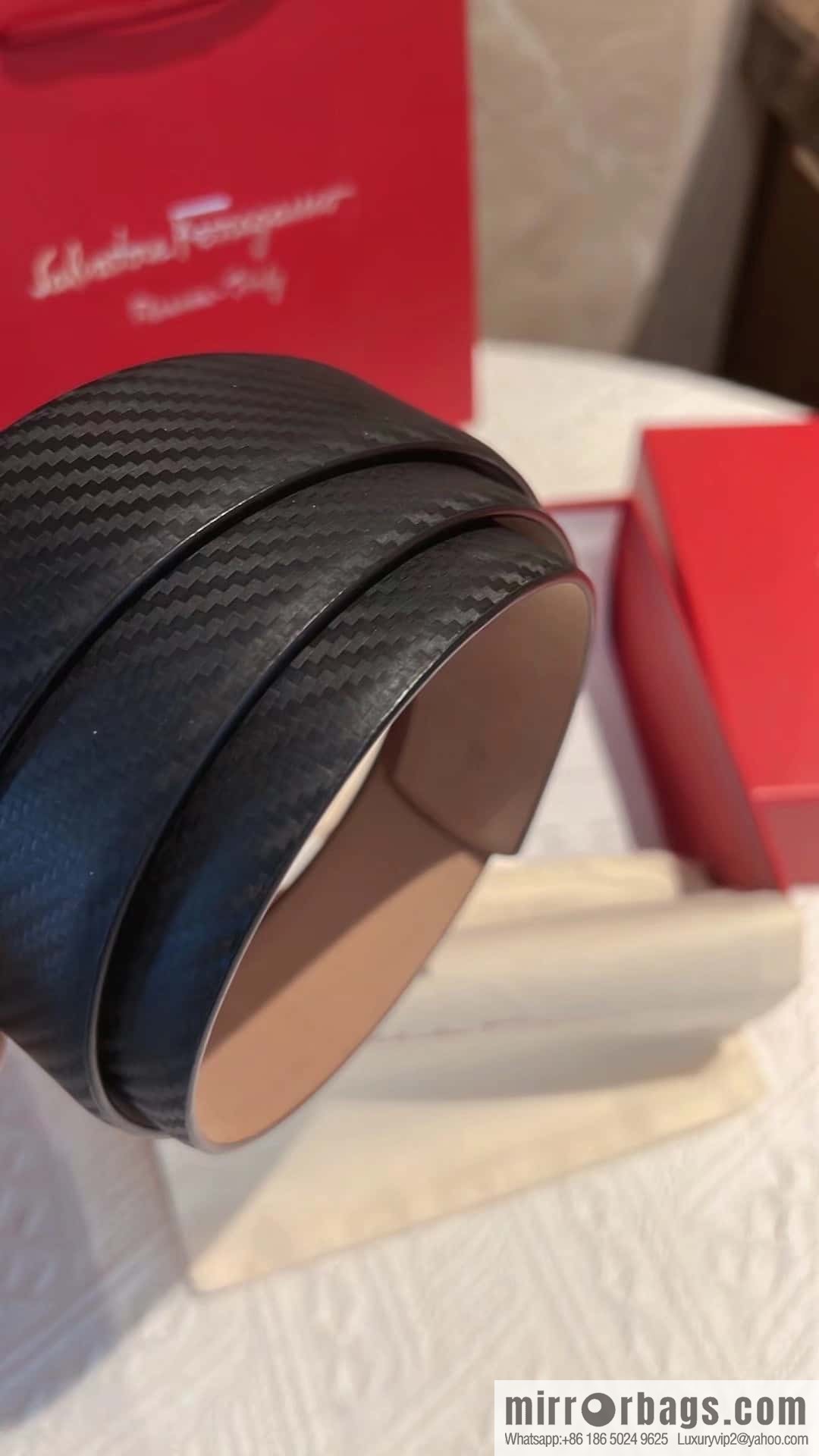 Ferragamo Ferragamo Men's Leather Belt 3.5cm