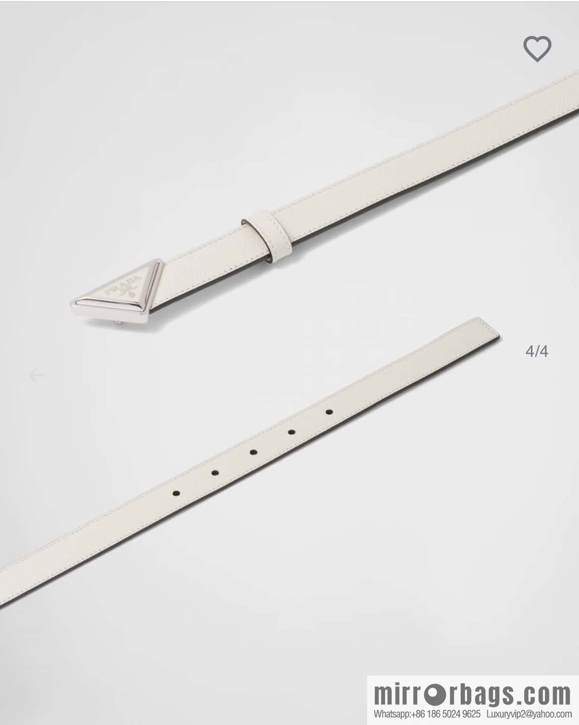 PRADA, metal buckle iconic triangular logo belt 2.0CM