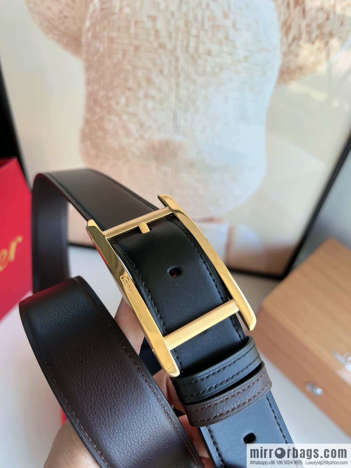 Cartier, Cowhide Double Sided Men's Belt