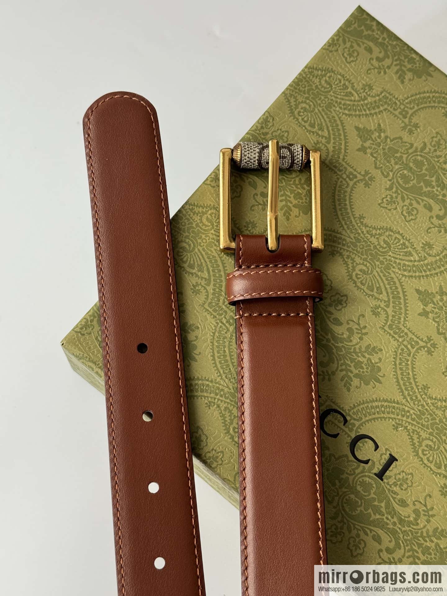 GUCCI double G series narrow version 3.0cm women's belt