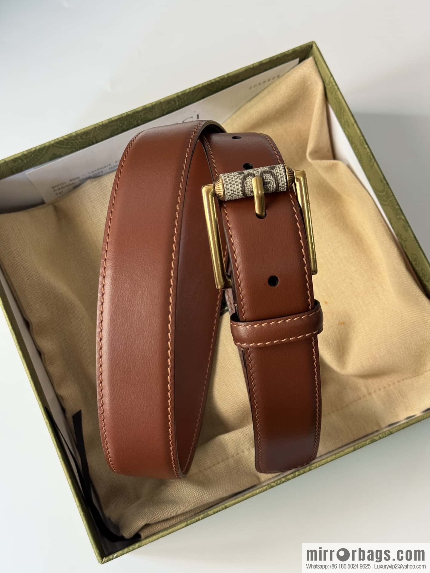 GUCCI double G series narrow version 3.0cm women's belt