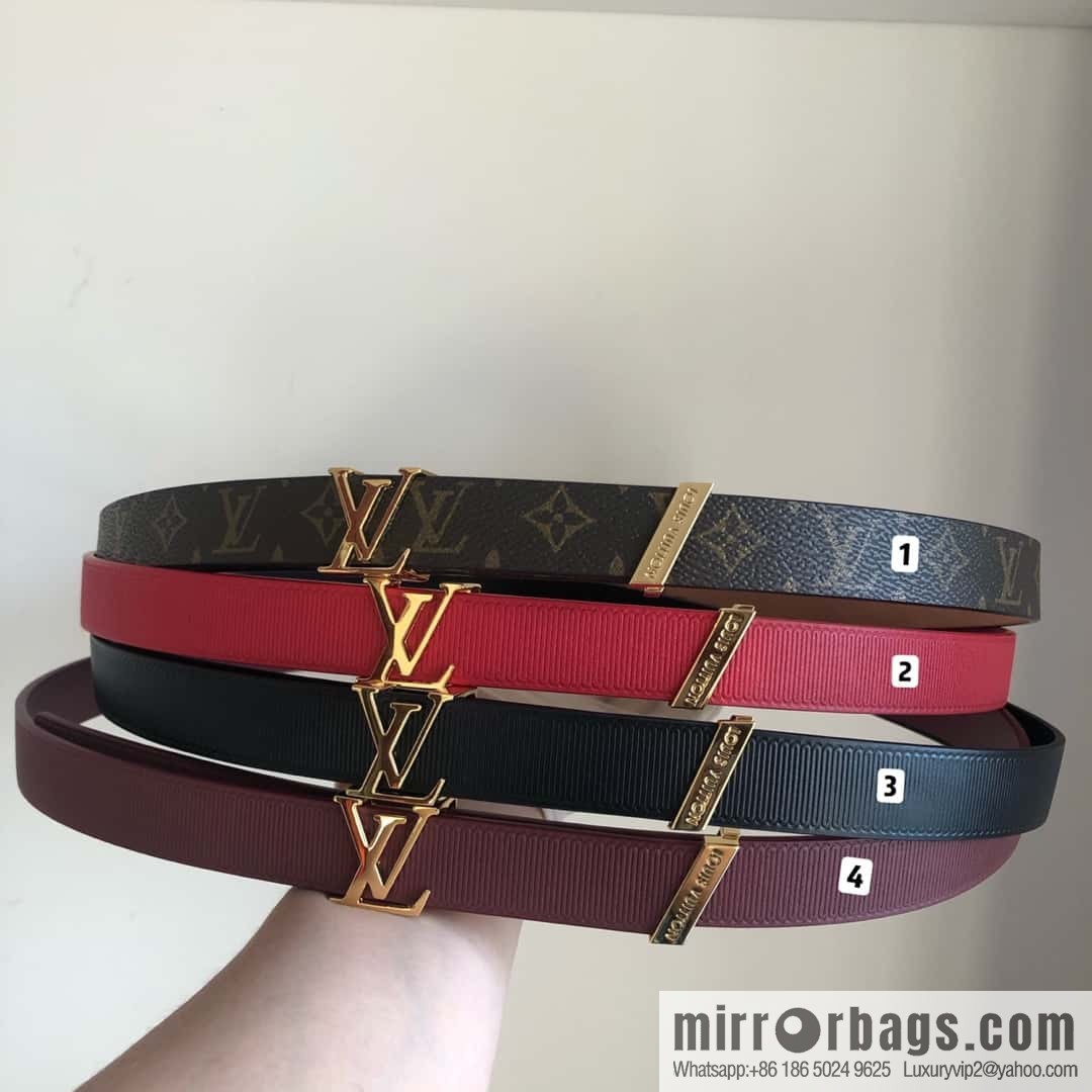 LV women's embossed calfskin belt 2.0CM