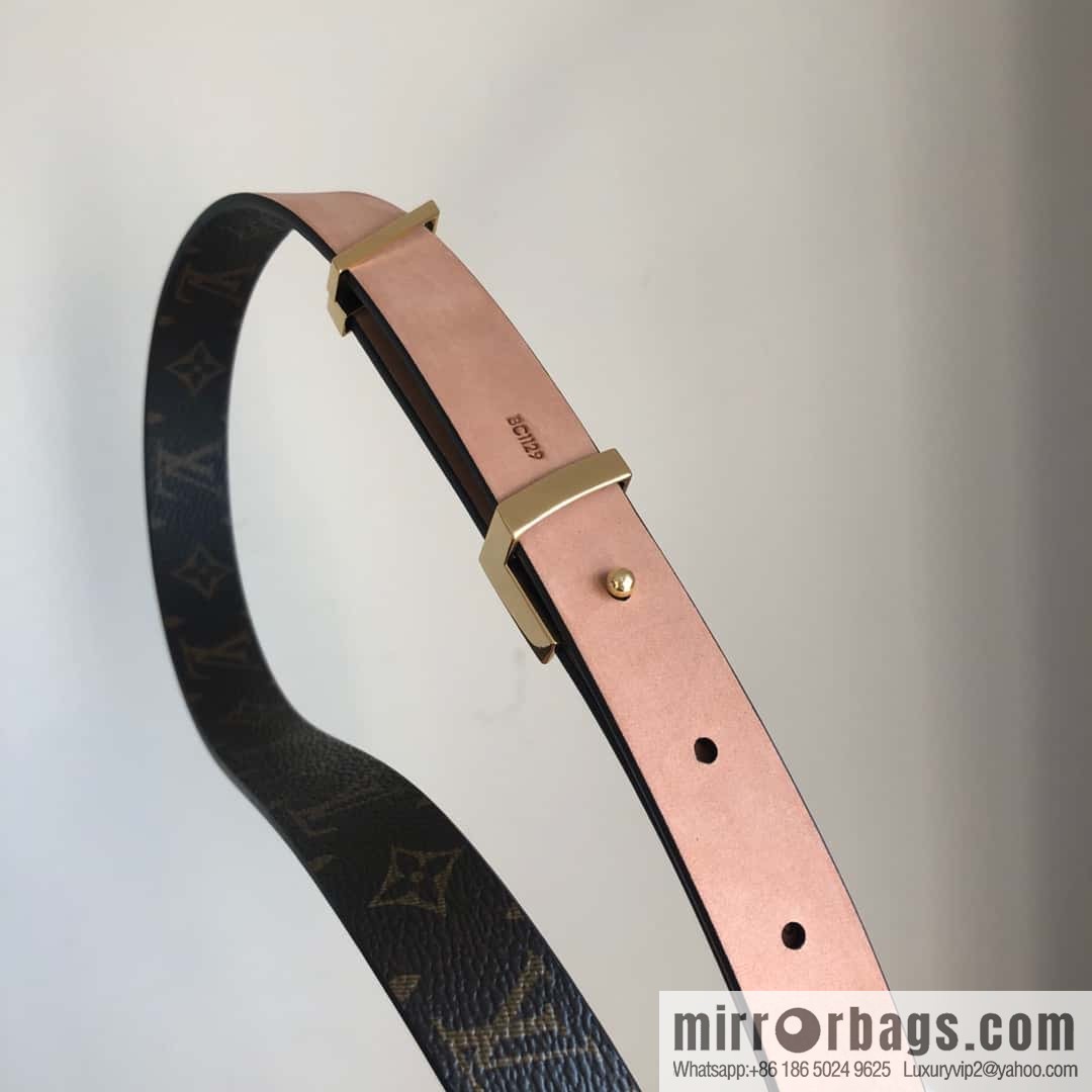 LV women's embossed calfskin belt 2.0CM