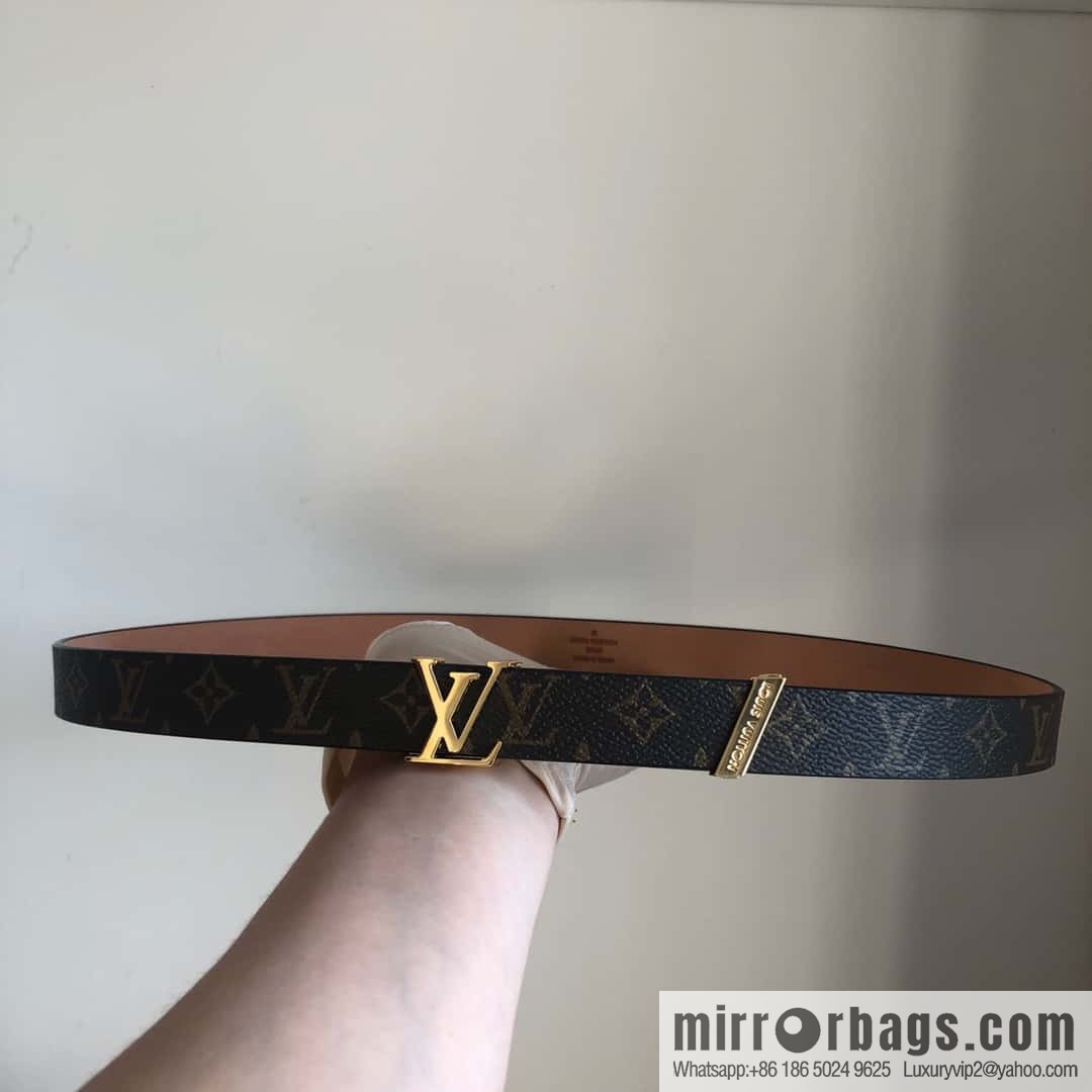 LV women's embossed calfskin belt 2.0CM