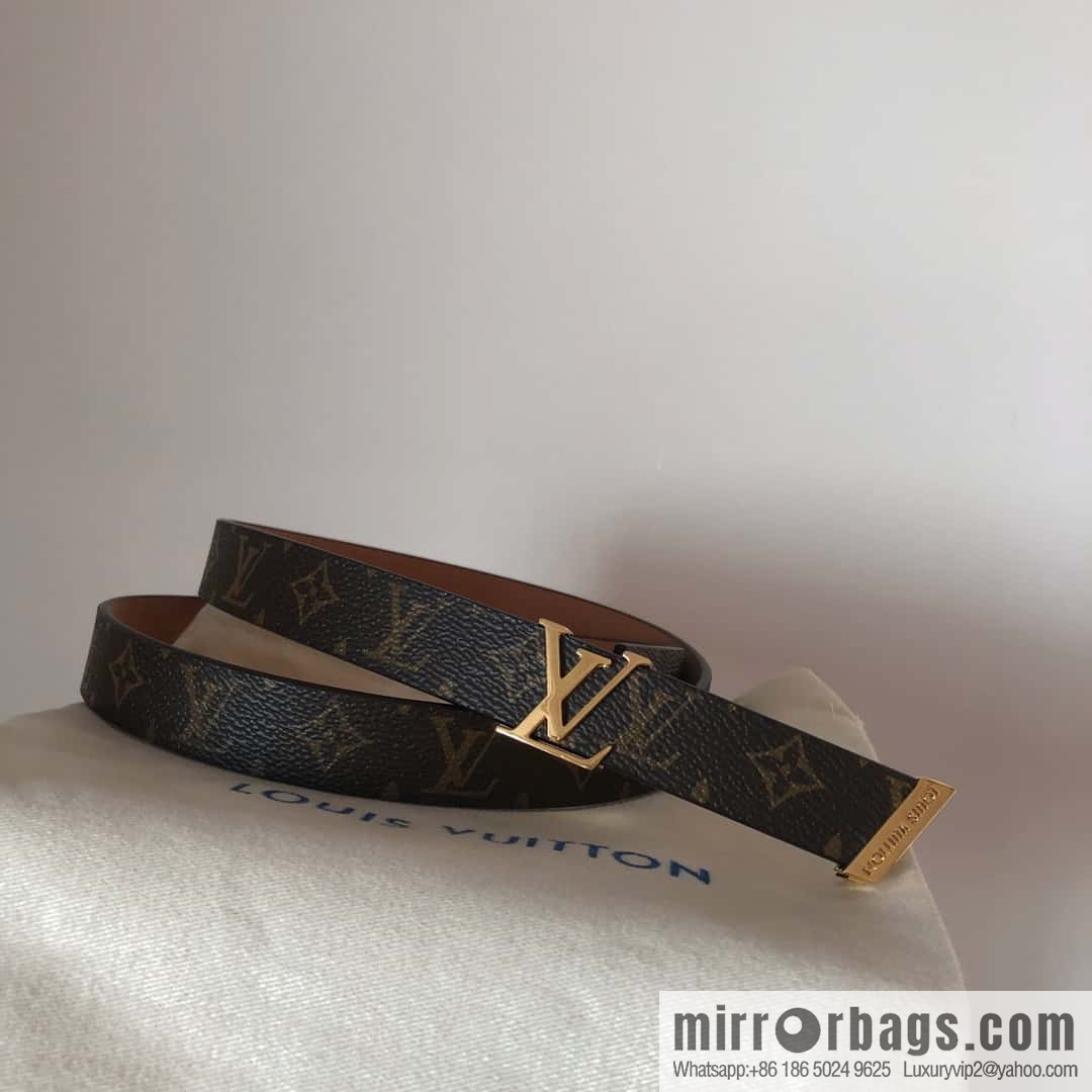 LV women's embossed calfskin belt 2.0CM