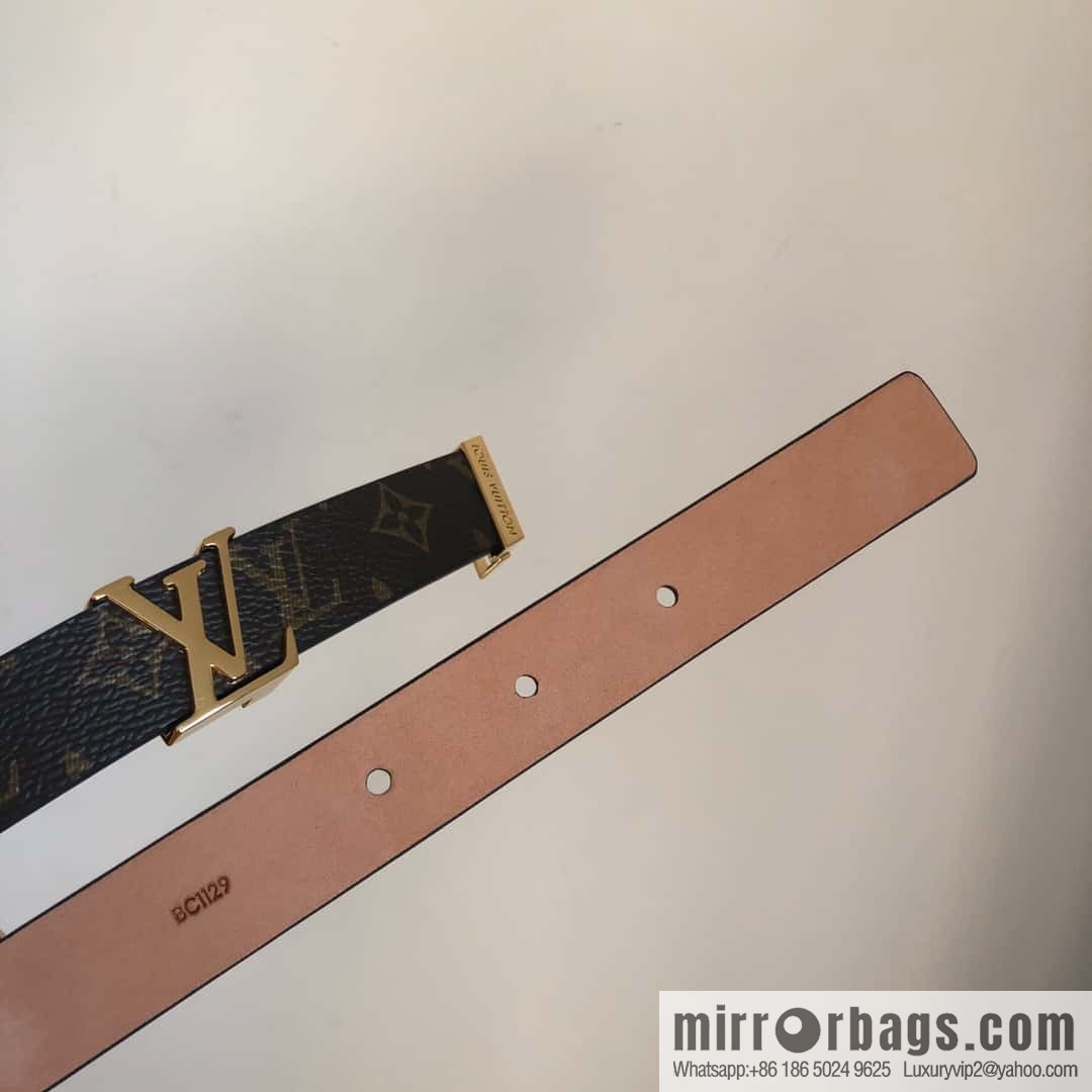 LV women's embossed calfskin belt 2.0CM