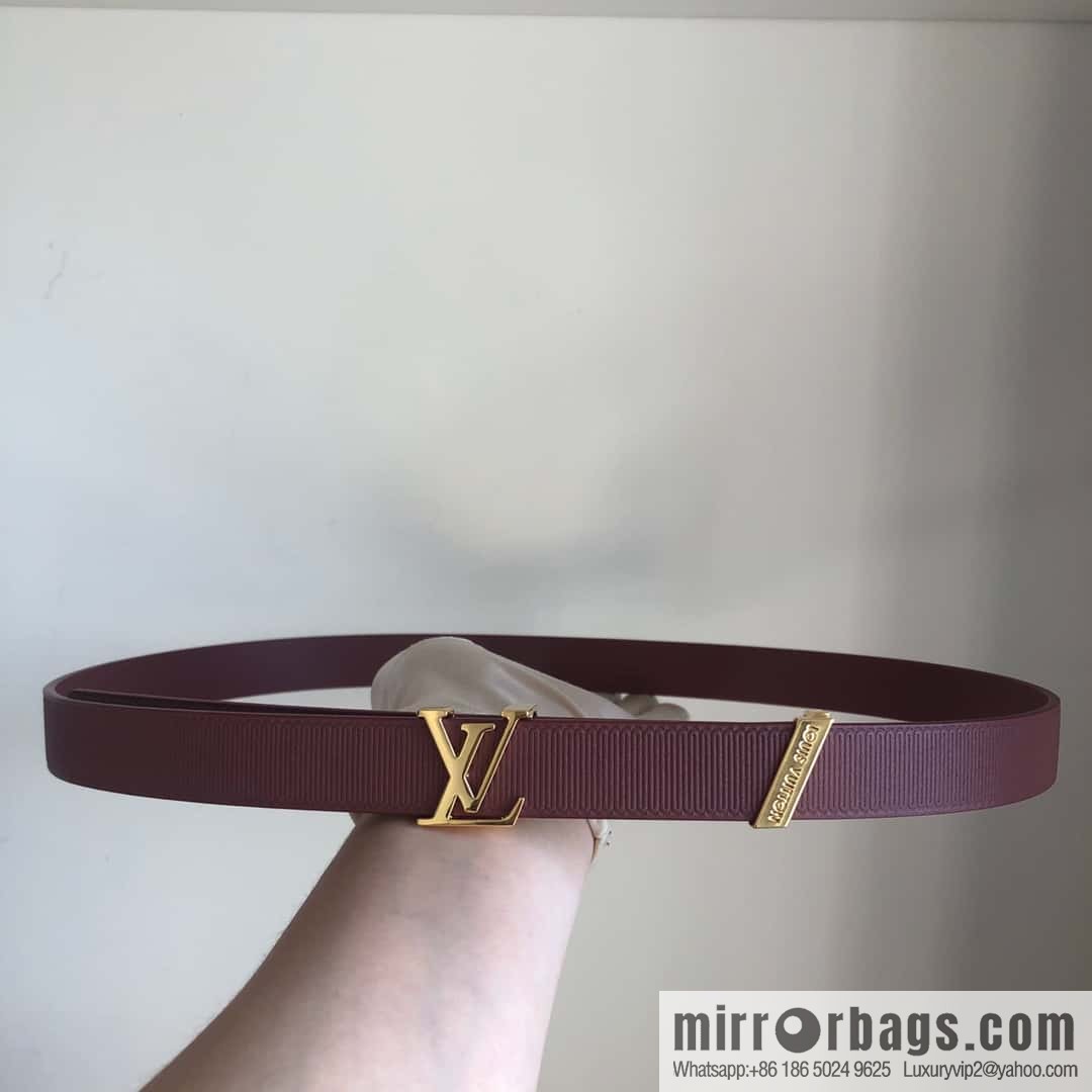 LV women's embossed calfskin belt 2.0CM