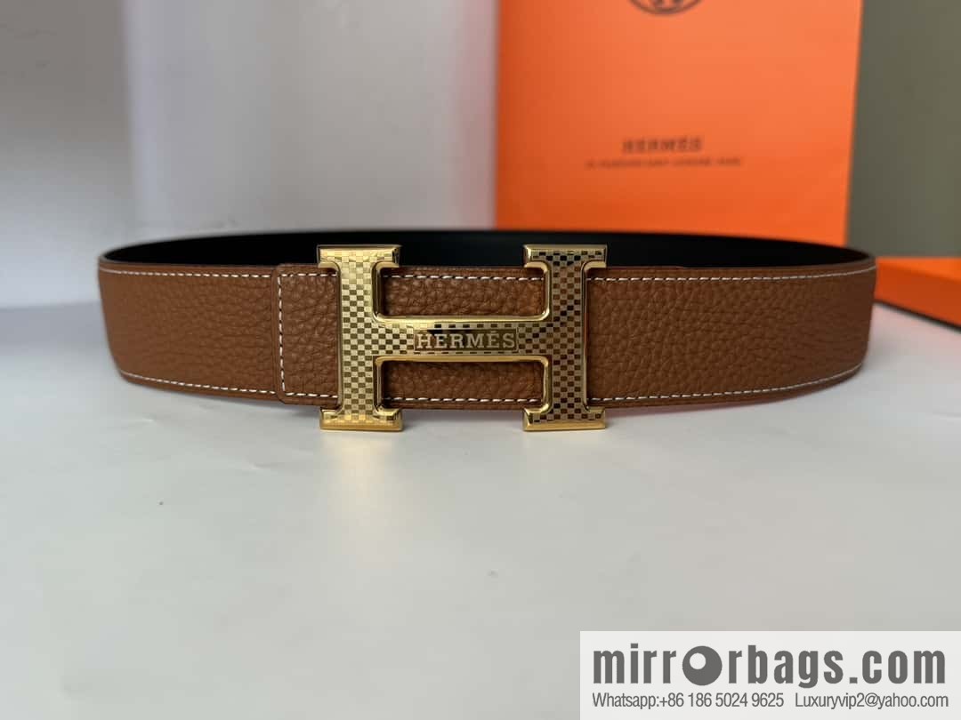Hermes, Men's Double-Sided Lychee Belt 38mm