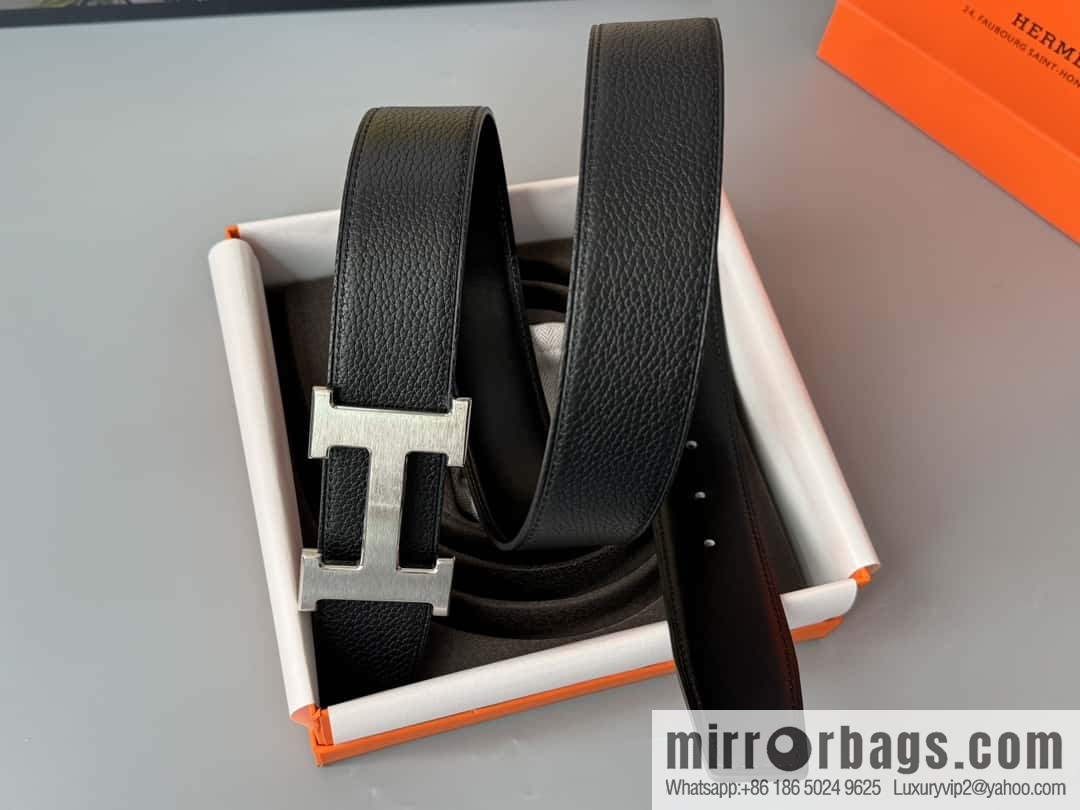 Hermes Togo Leather Double Sided Leather Belt 38mm