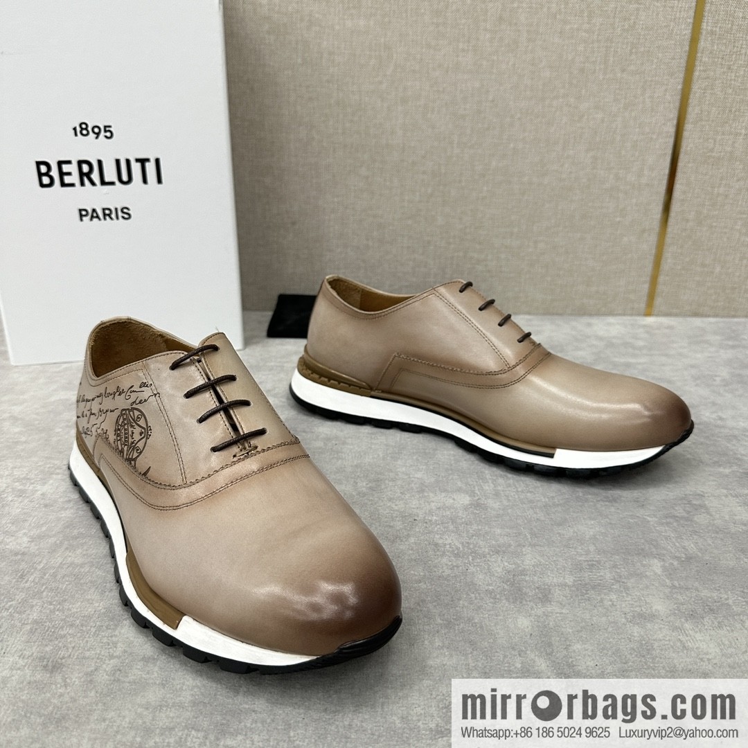 Berlut Bruti, Upgraded Third Generation Private Model Outsole Fast Track Leather Sneakers
