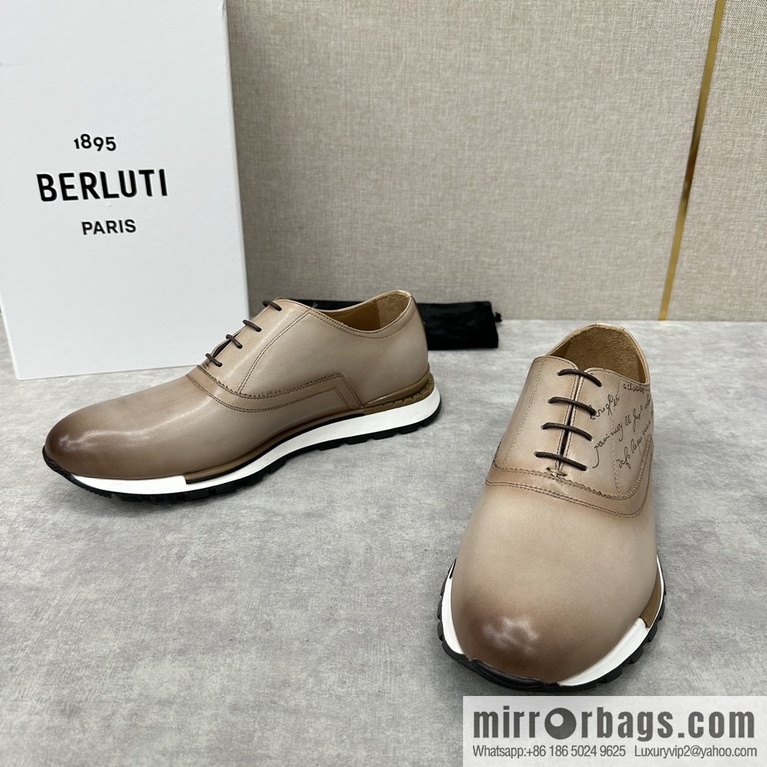Berlut Bruti, Upgraded Third Generation Private Model Outsole Fast Track Leather Sneakers
