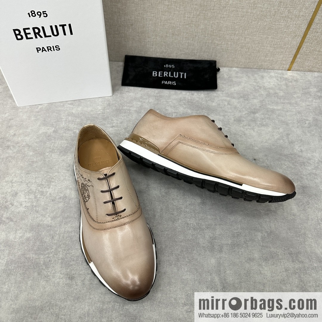 Berlut Bruti, Upgraded Third Generation Private Model Outsole Fast Track Leather Sneakers