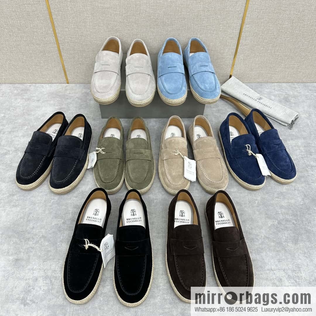 ππBC's new products are on the shelves Brunello Cucinell * straw casual loafers