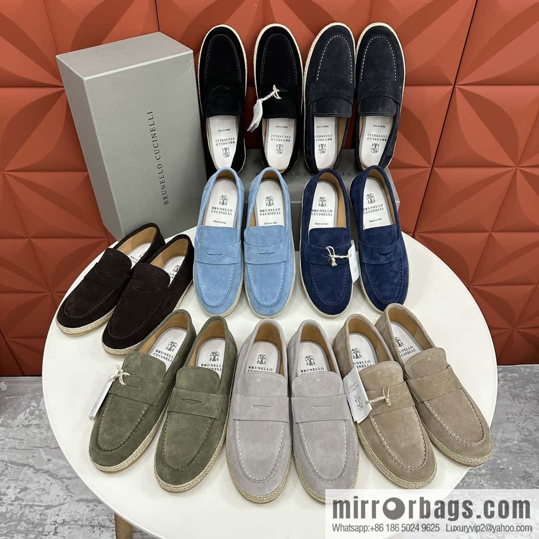 ππBC's new products are on the shelves Brunello Cucinell * straw casual loafers