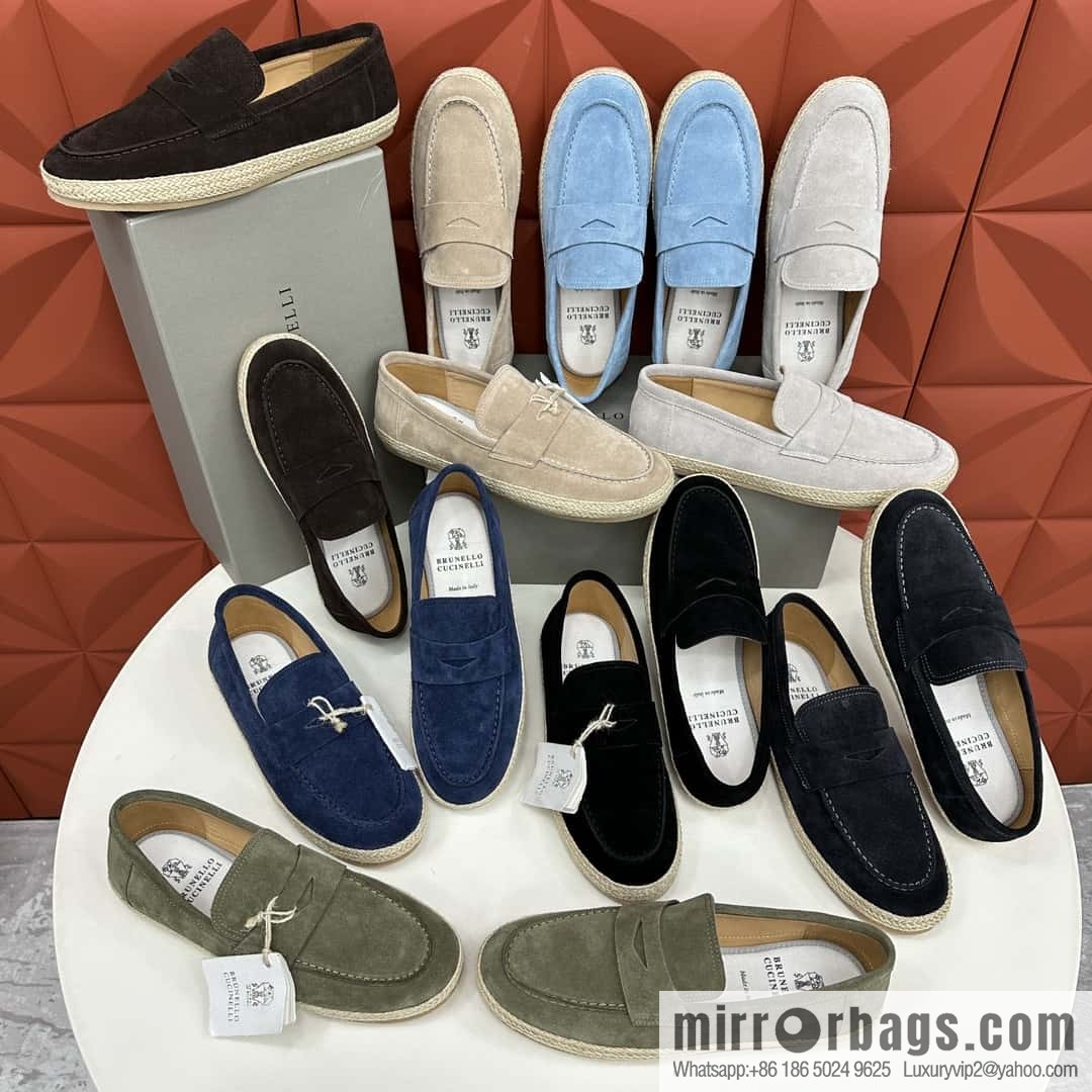 ππBC's new products are on the shelves Brunello Cucinell * straw casual loafers