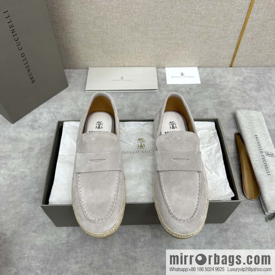 ππBC's new products are on the shelves Brunello Cucinell * straw casual loafers