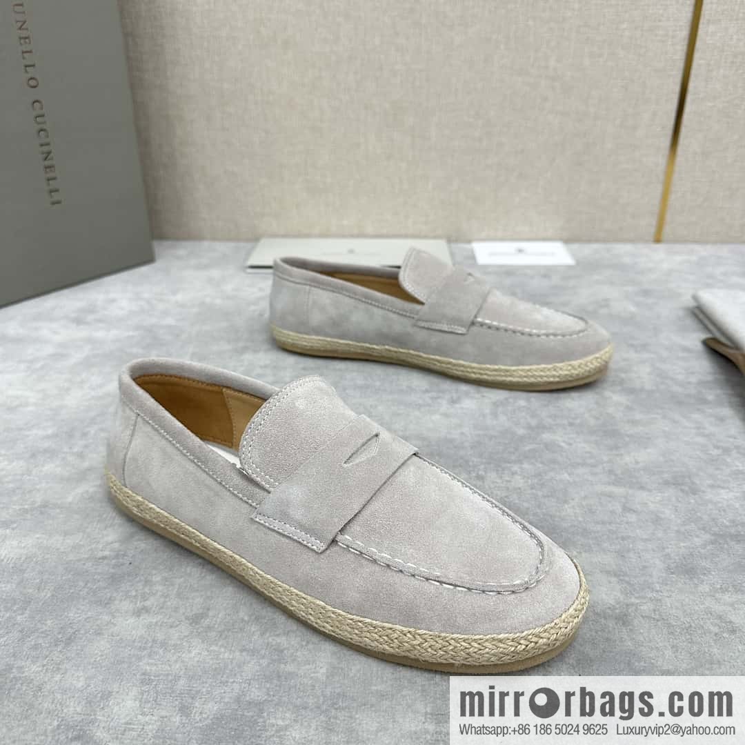 ππBC's new products are on the shelves Brunello Cucinell * straw casual loafers