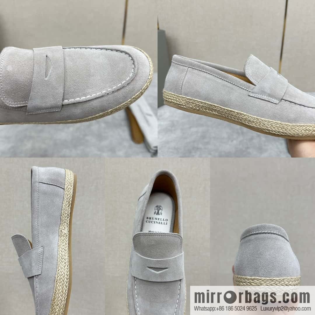 ππBC's new products are on the shelves Brunello Cucinell * straw casual loafers