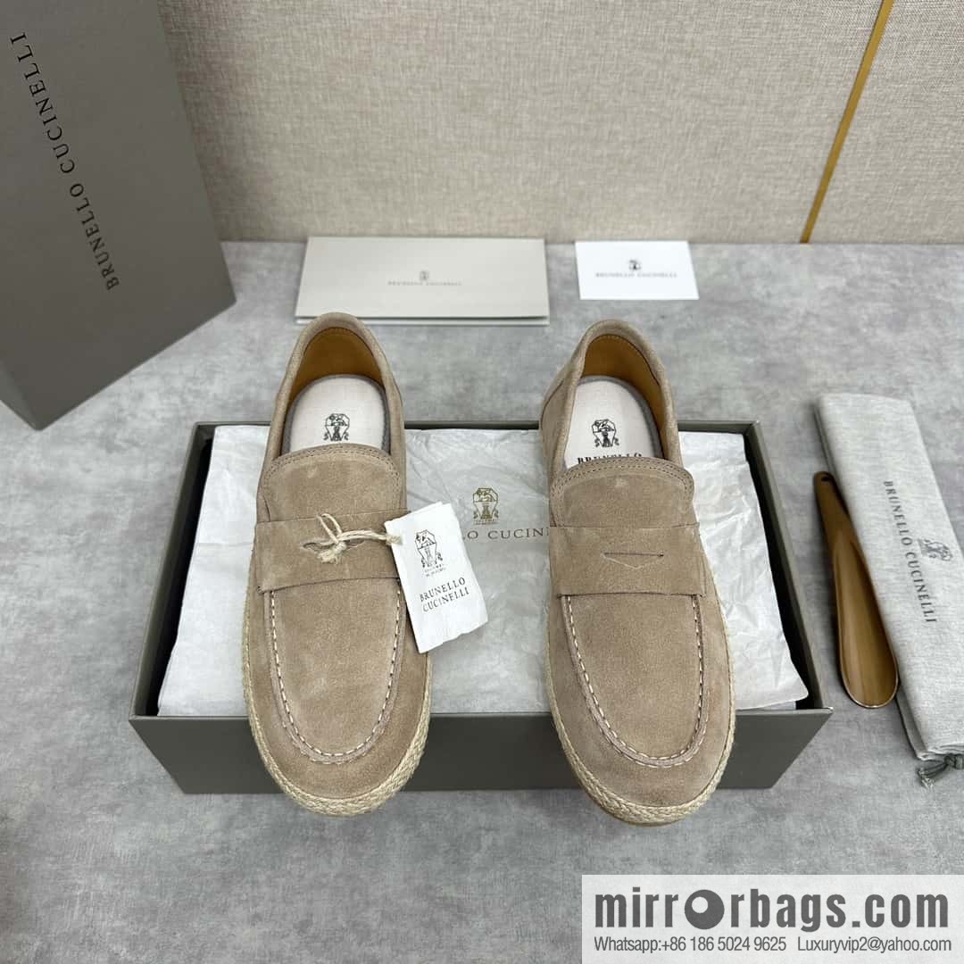 ππBC's new products are on the shelves Brunello Cucinell * straw casual loafers