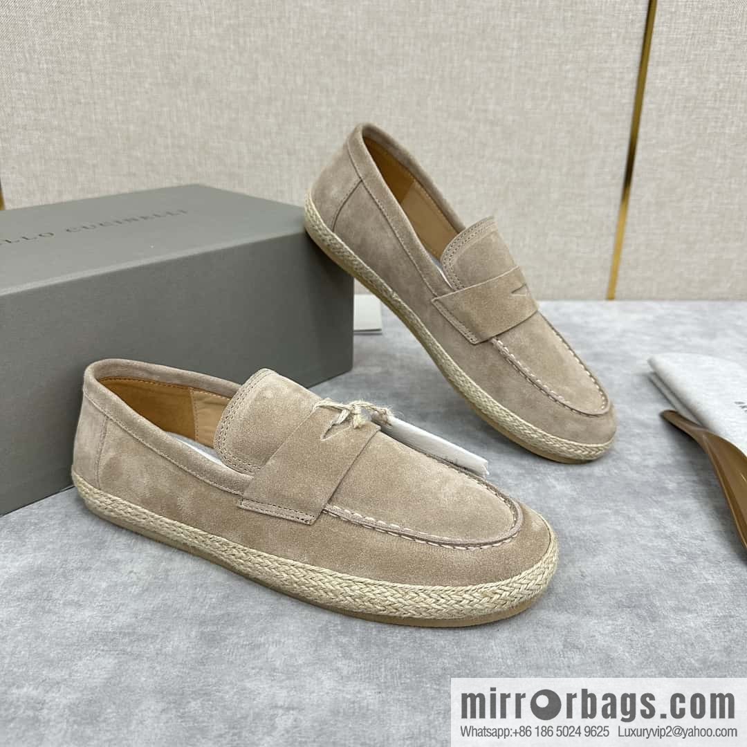 ππBC's new products are on the shelves Brunello Cucinell * straw casual loafers