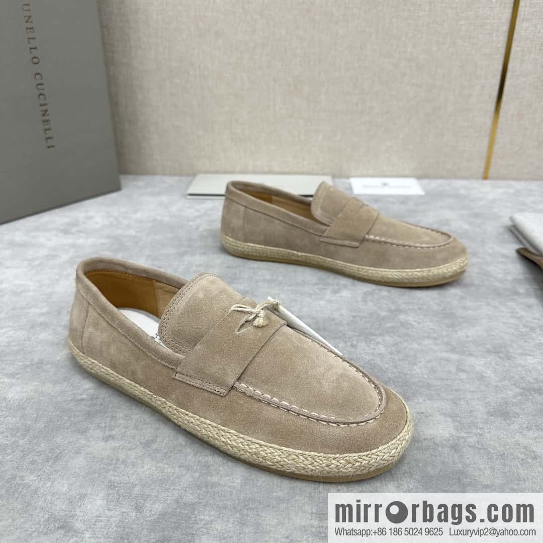 ππBC's new products are on the shelves Brunello Cucinell * straw casual loafers