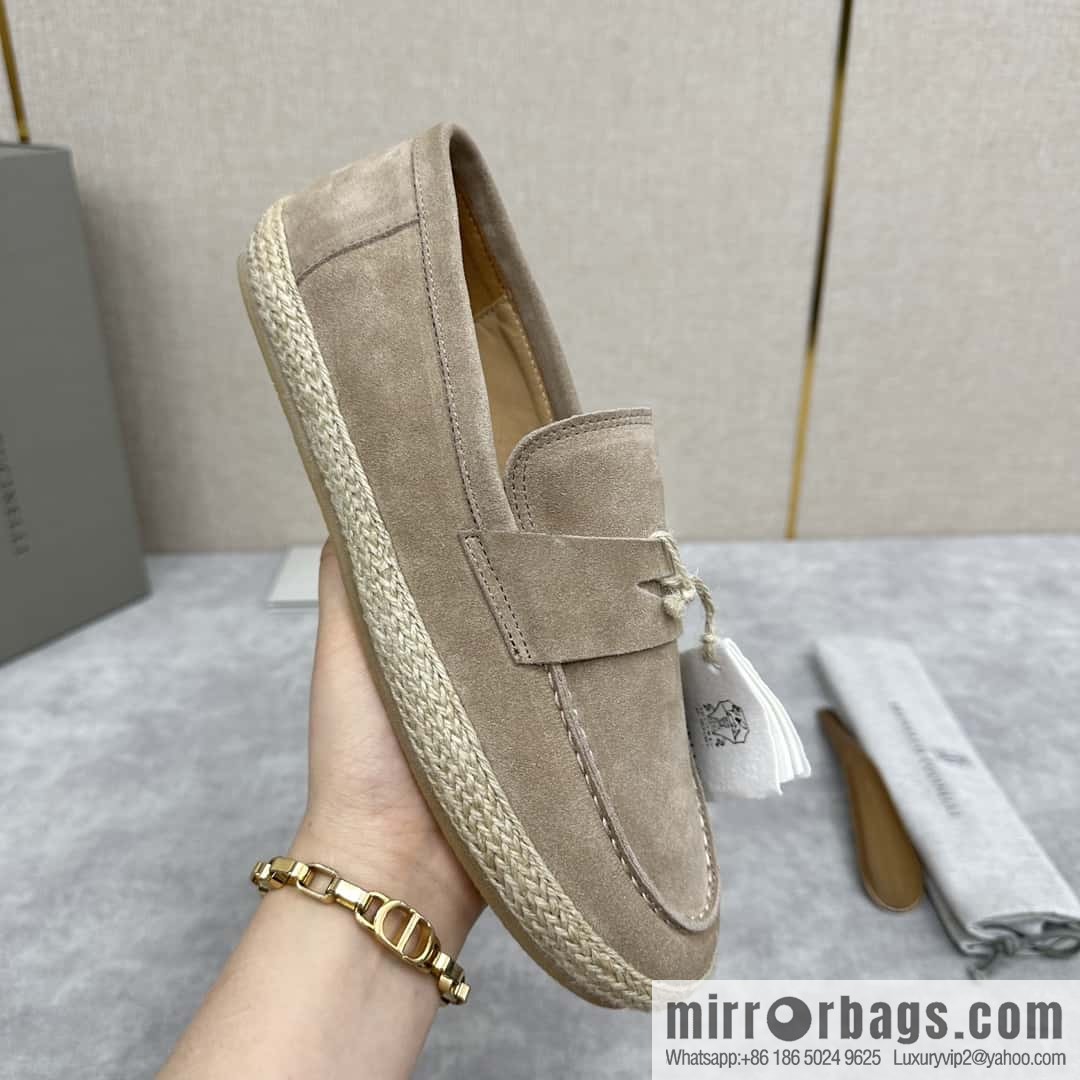 ππBC's new products are on the shelves Brunello Cucinell * straw casual loafers