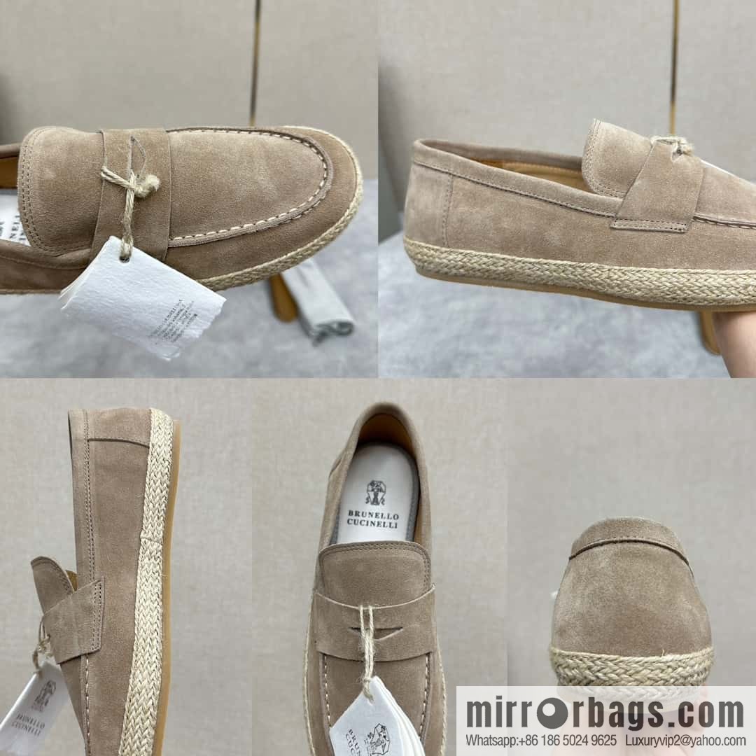 ππBC's new products are on the shelves Brunello Cucinell * straw casual loafers