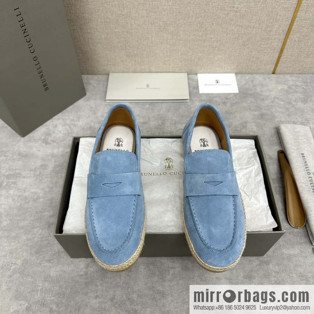 ππBC's new products are on the shelves Brunello Cucinell * straw casual loafers