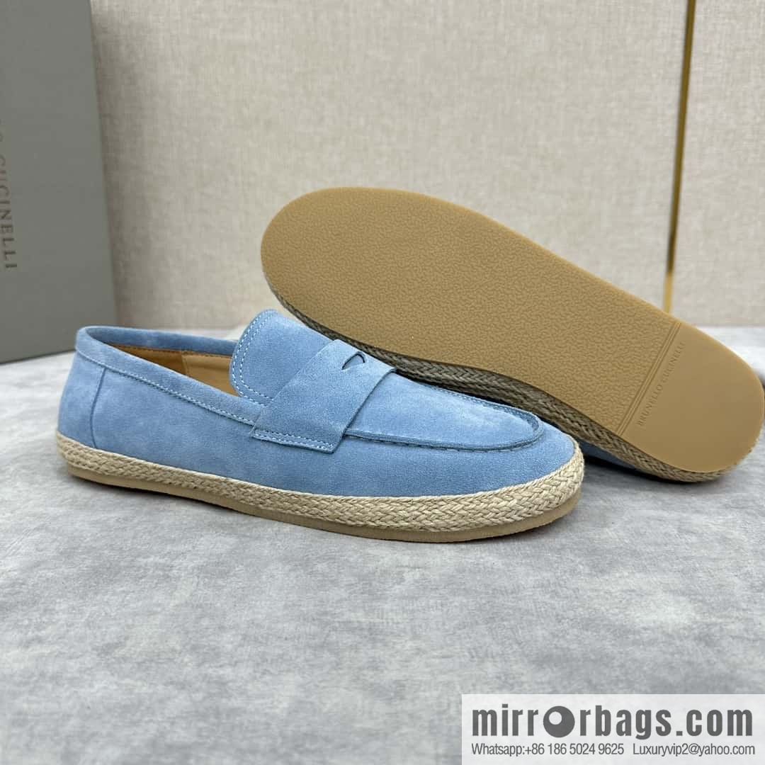 ππBC's new products are on the shelves Brunello Cucinell * straw casual loafers
