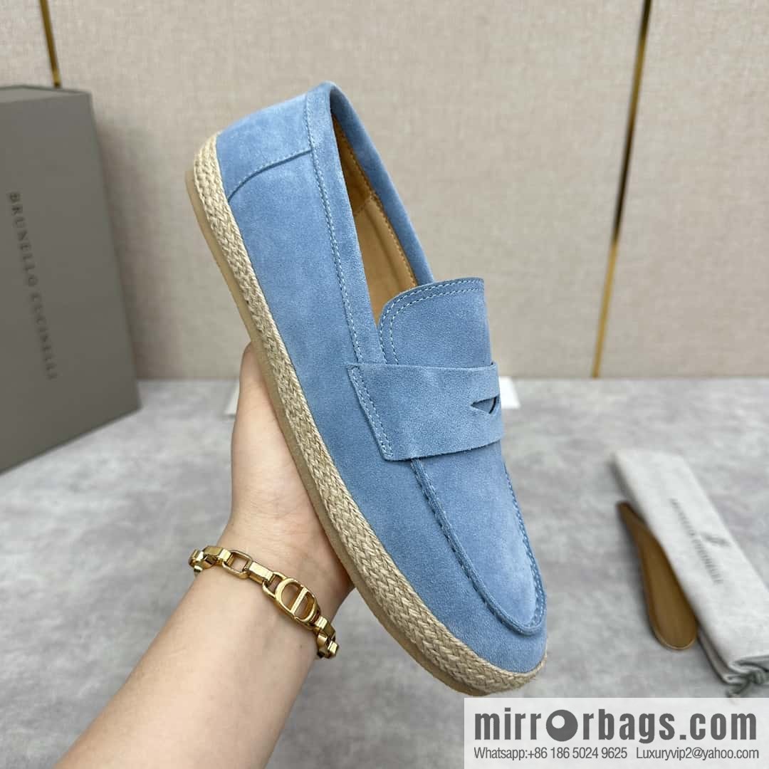 ππBC's new products are on the shelves Brunello Cucinell * straw casual loafers