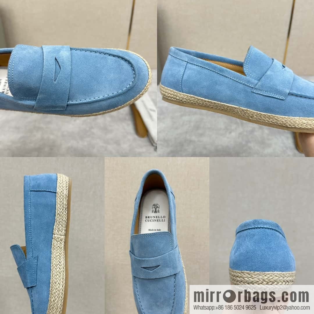 ππBC's new products are on the shelves Brunello Cucinell * straw casual loafers