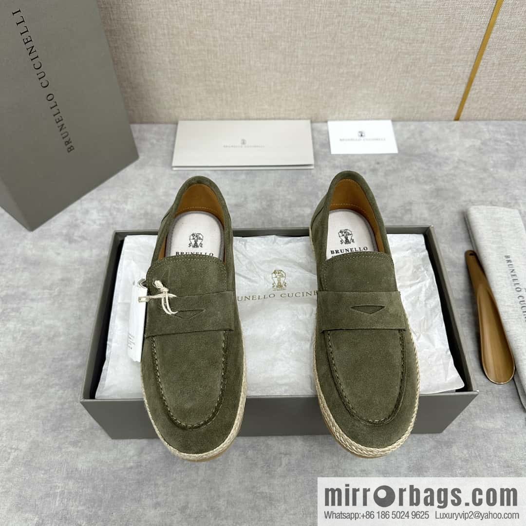 ππBC's new products are on the shelves Brunello Cucinell * straw casual loafers