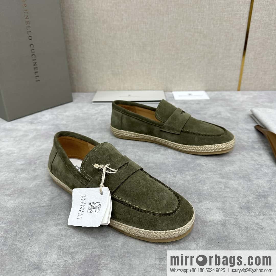 ππBC's new products are on the shelves Brunello Cucinell * straw casual loafers