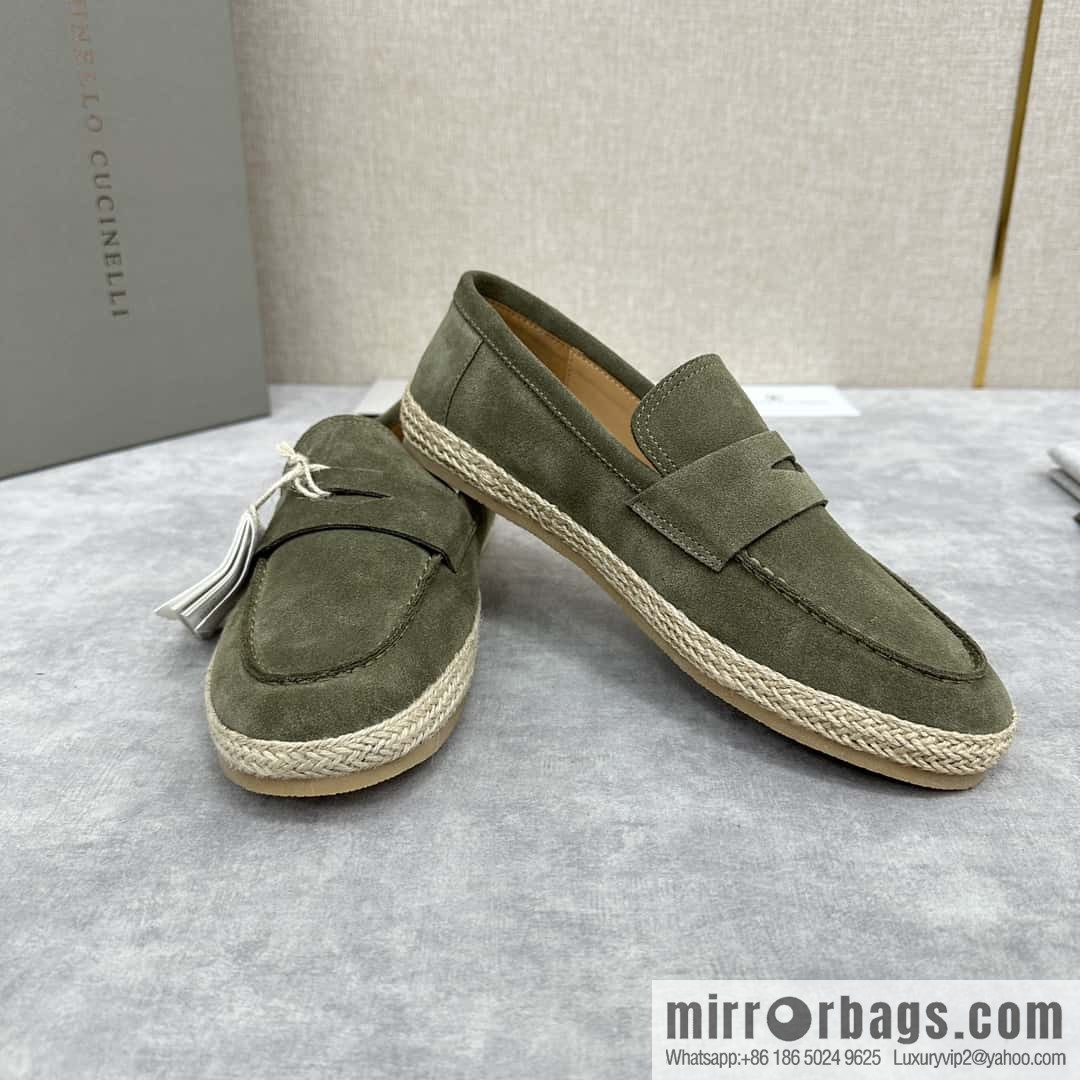 ππBC's new products are on the shelves Brunello Cucinell * straw casual loafers