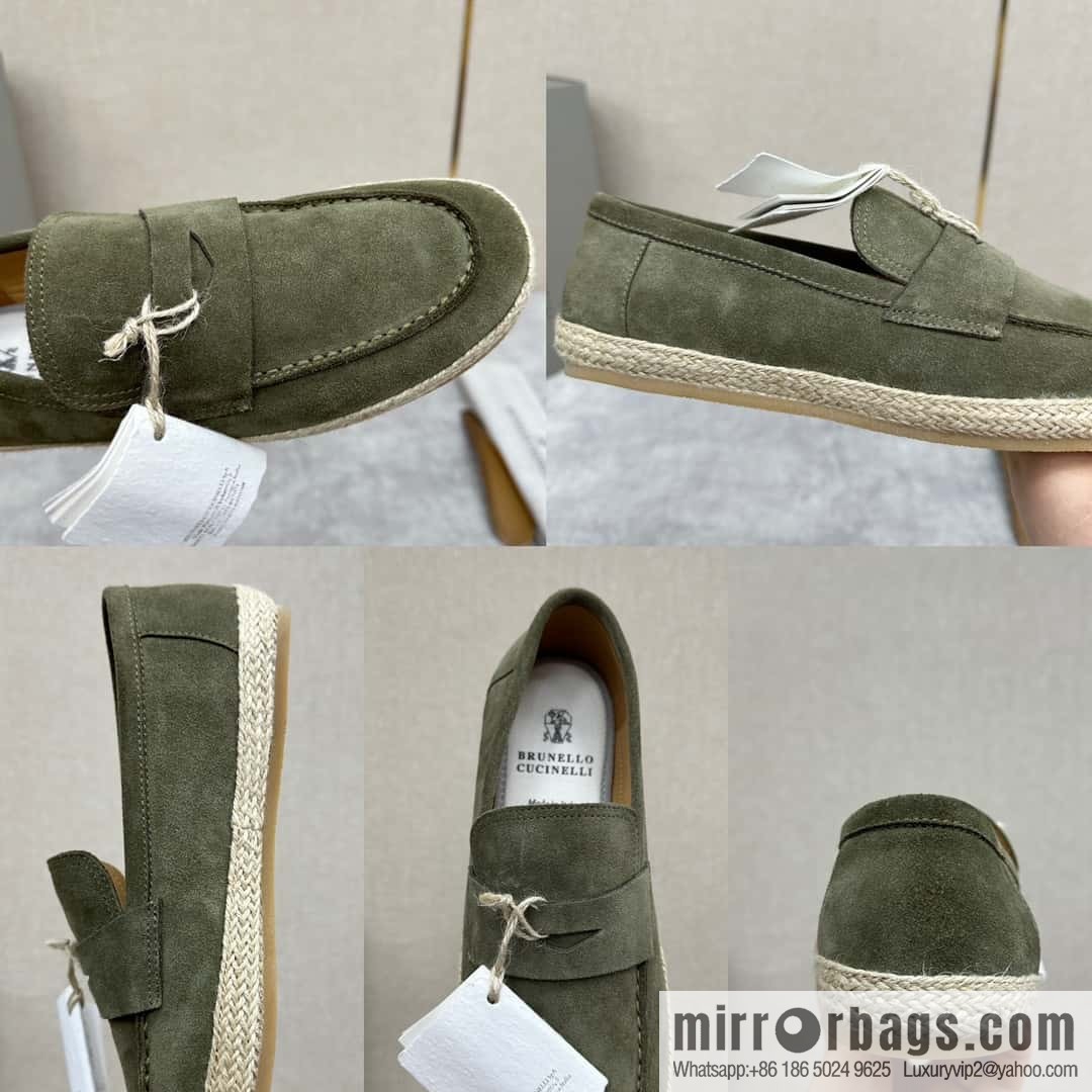 ππBC's new products are on the shelves Brunello Cucinell * straw casual loafers