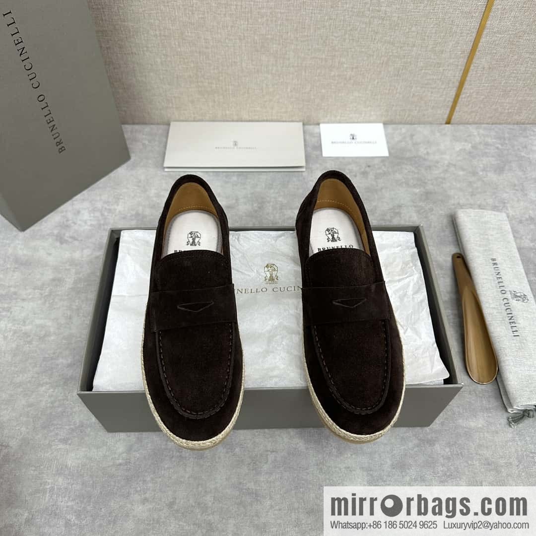 ππBC's new products are on the shelves Brunello Cucinell * straw casual loafers