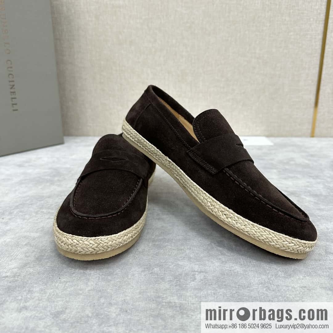 ππBC's new products are on the shelves Brunello Cucinell * straw casual loafers