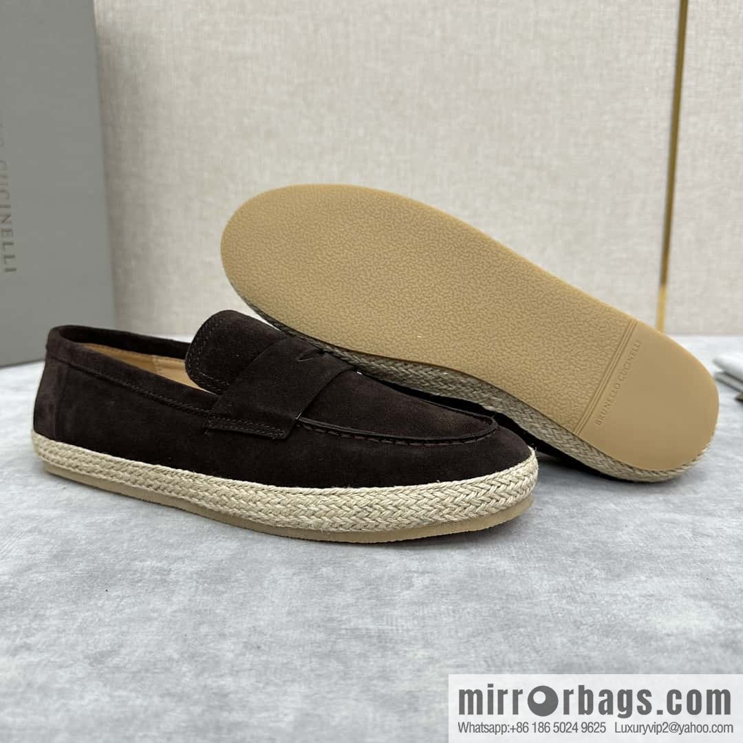 ππBC's new products are on the shelves Brunello Cucinell * straw casual loafers