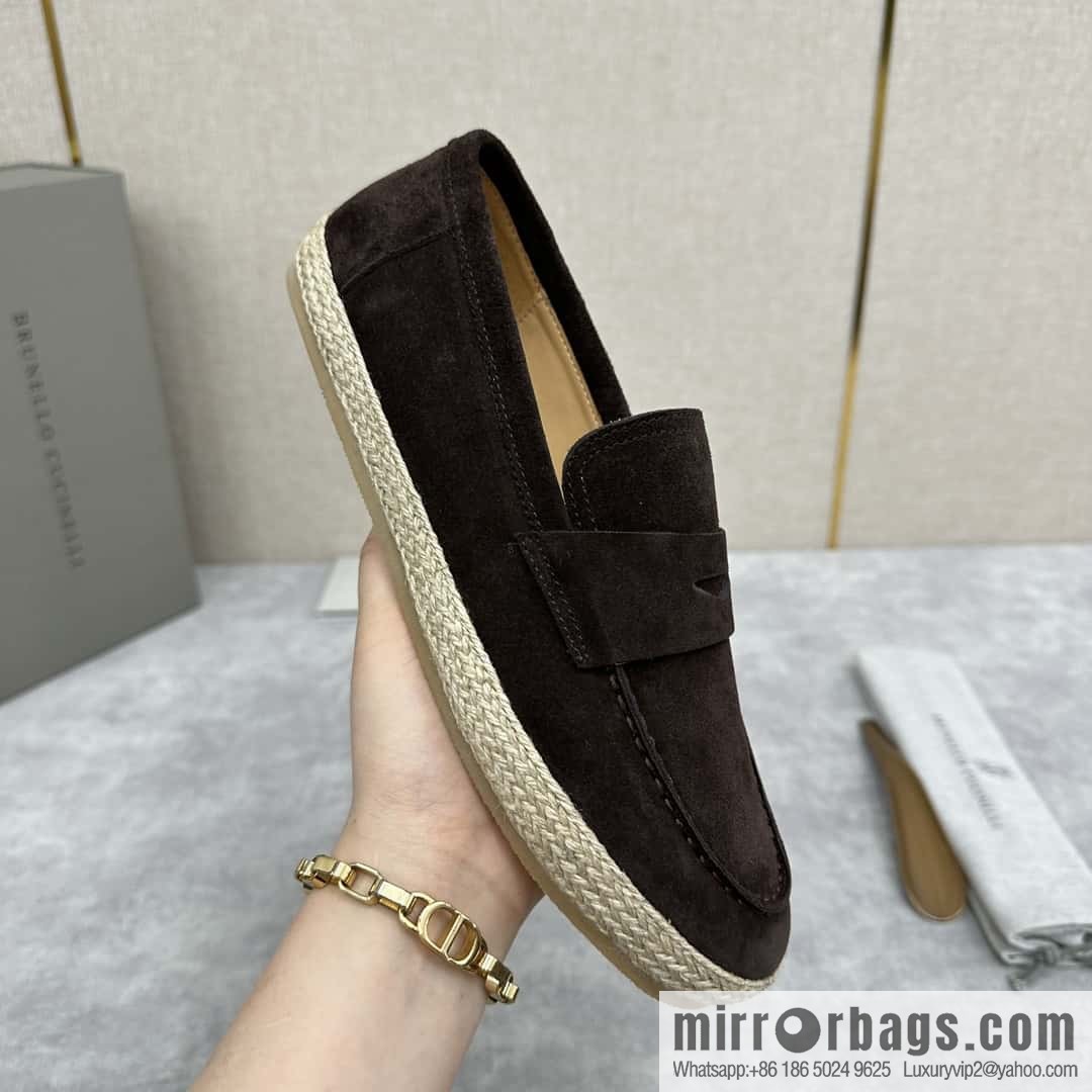 ππBC's new products are on the shelves Brunello Cucinell * straw casual loafers