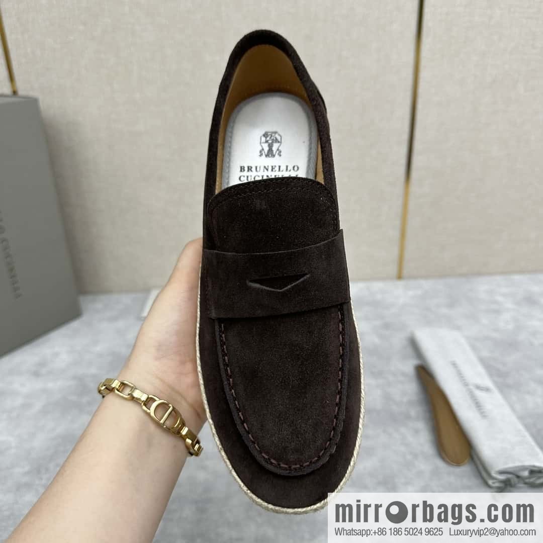 ππBC's new products are on the shelves Brunello Cucinell * straw casual loafers