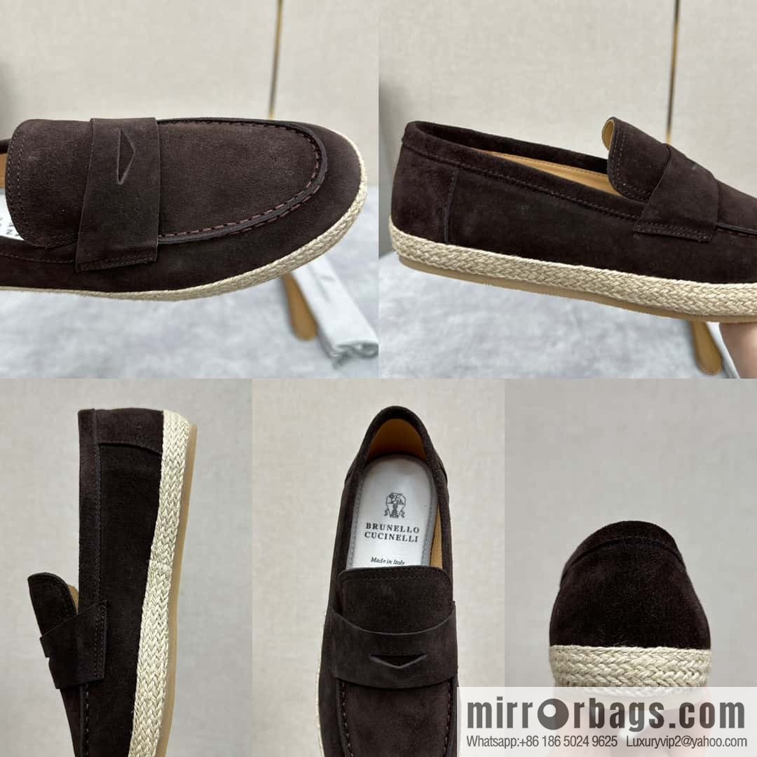 ππBC's new products are on the shelves Brunello Cucinell * straw casual loafers