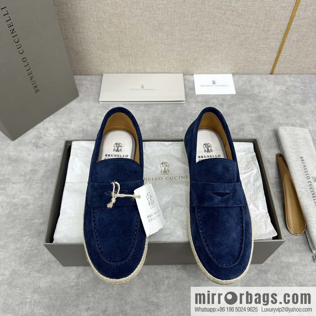 ππBC's new products are on the shelves Brunello Cucinell * straw casual loafers