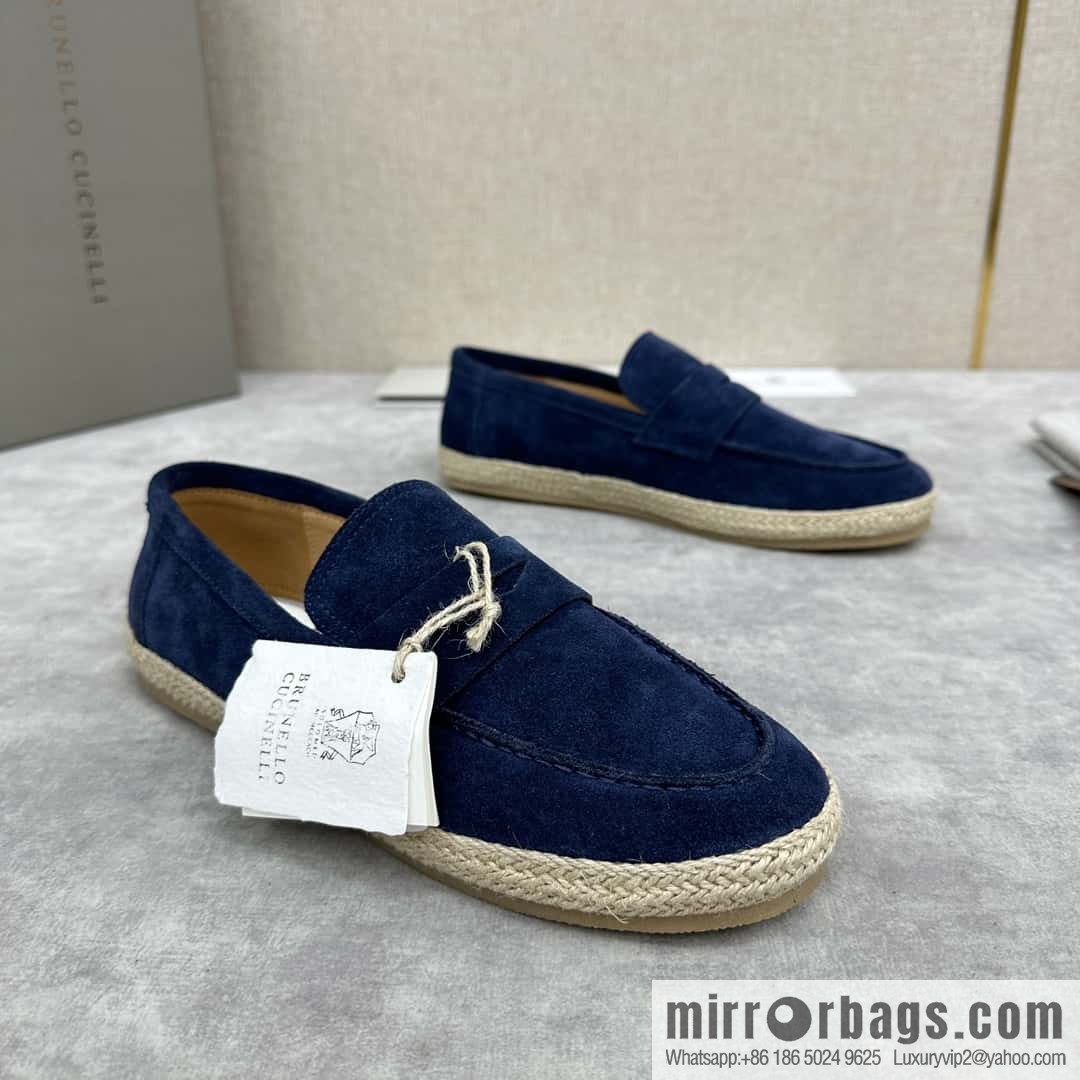 ππBC's new products are on the shelves Brunello Cucinell * straw casual loafers